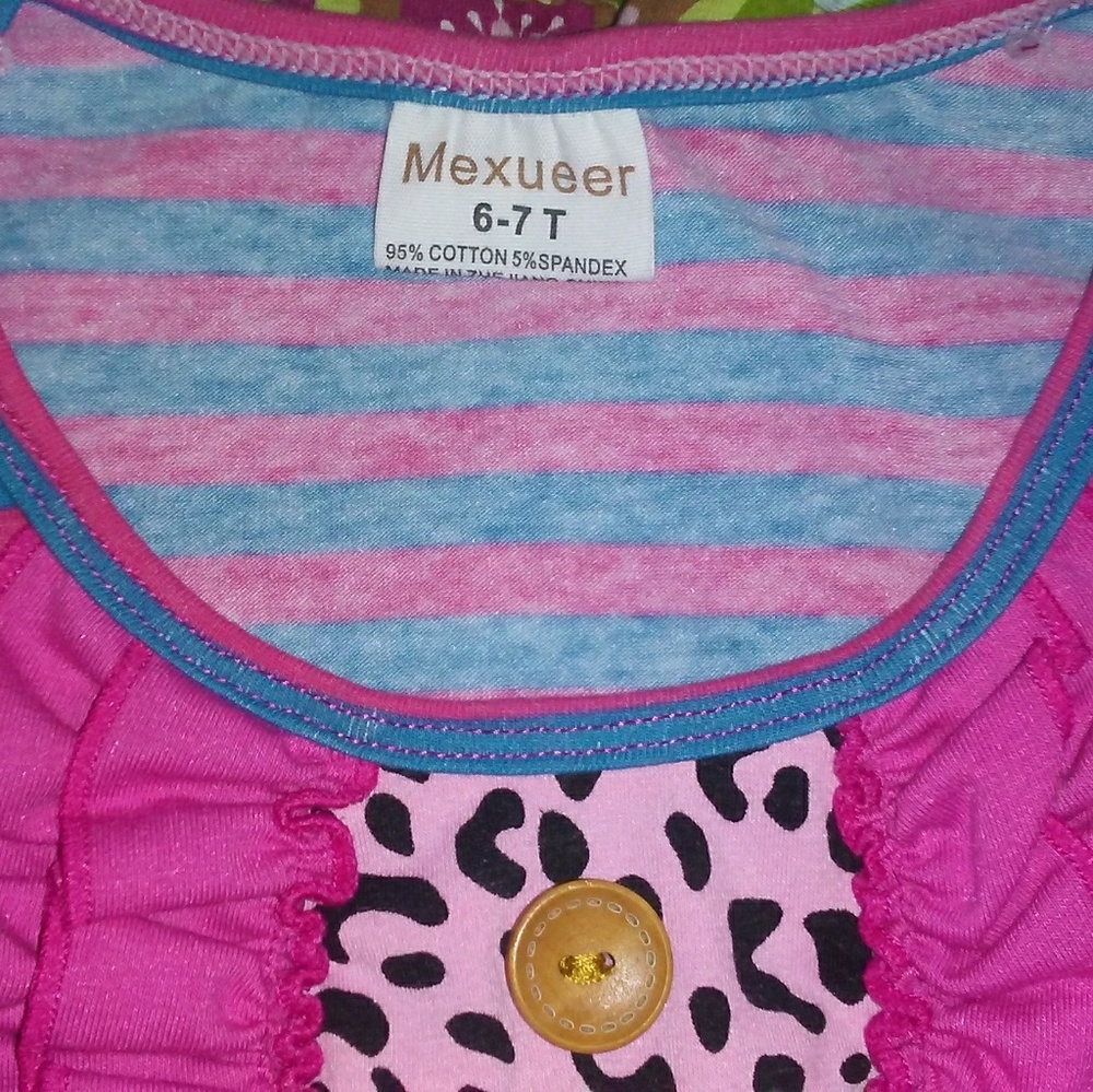 6/7 ruffle sleeve boutique top NWOT